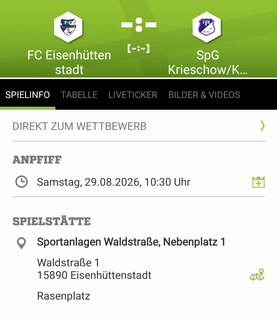 A 2 Spieltag