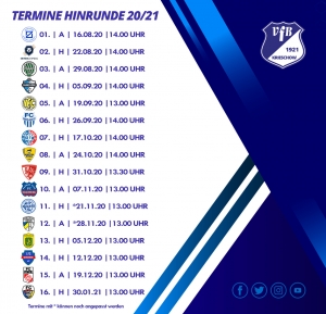 Oberliga-Hinrunde ist terminiert!