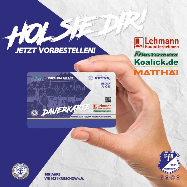 Dauerkarte Oberliga-Saison 2021/22