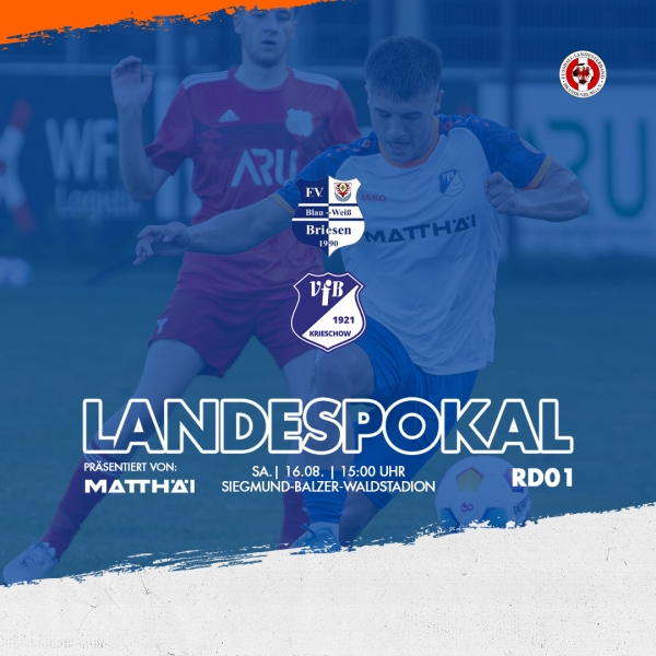 VfB trifft im Brandenburgischen Landespokal auf Eintracht Miersdorf/Zeuthen
